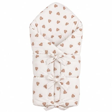 New Baby inbakerdoek hartjes 70x70 cm - Inbakerzak