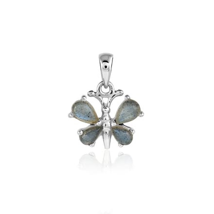 SilverGems Zilveren oorhangers met druppelvormige Labradoriet edelstenen