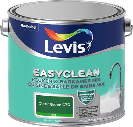 Levis - Easyclean Keuken & Badkamer Mix - Clear Green C70 - Mengverf - 2,5 L
