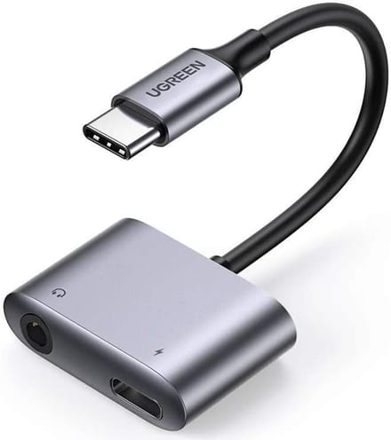 Ugreen CM231 - Audio Adapter - USB-C naar USB-C + Mini Jack 3.5mm - Grijs