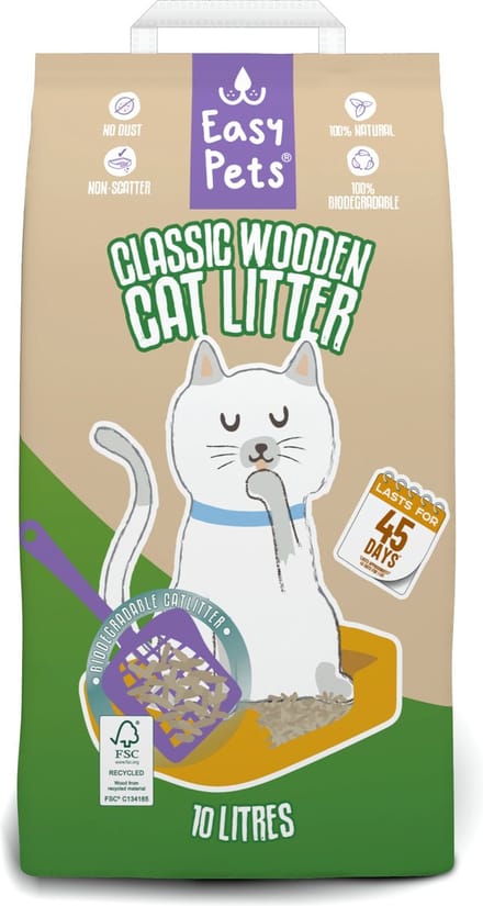 Easypets Biodegradable Classic Houtkorrels Kattenbakvulling