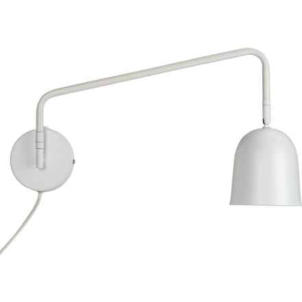Dyberg Larsen wandlamp Manchester, wit, uitsteek 45 cm