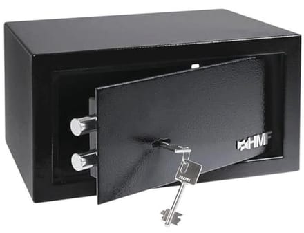 Meubelkluis met sleutel - 31 x 17 x 25 cm, zwart