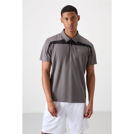 Heren kleur-geblokkeerde polo t-shirt