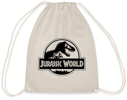 Jurassic World Klassiek Logo In Zwart Gymtas