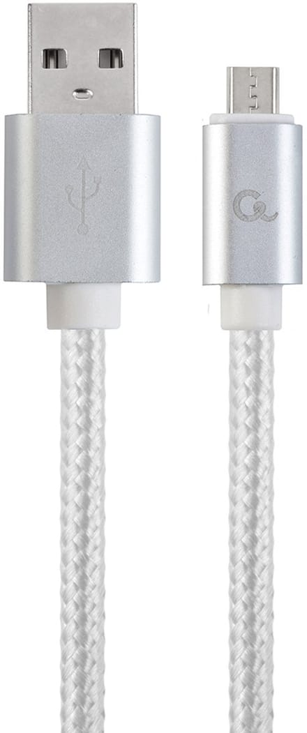 Gembird CCB-MUSB2B-AMBM-6-S USB-kabel 1.8 m USB 2.0 Micro-USB B USB A Wit