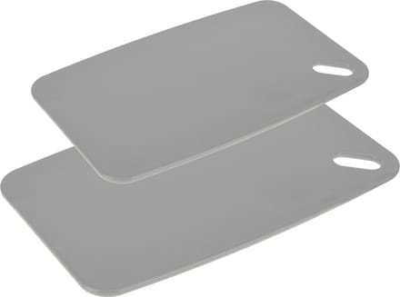 Excellent houseware Snijplanken - set van 2 - kunststof - grijs - 30/35 cm