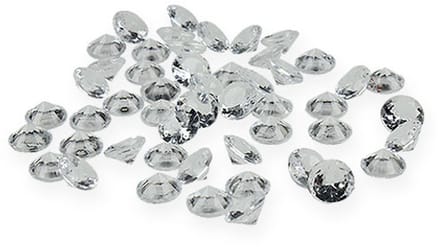 Decoratieve diamanten 12mm naturel 170 st
