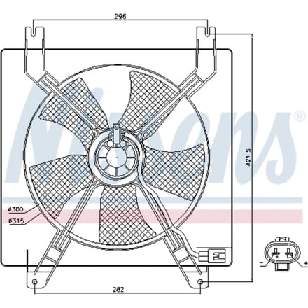 Koelventilatorwiel, motorkoeling NISSENS 85355