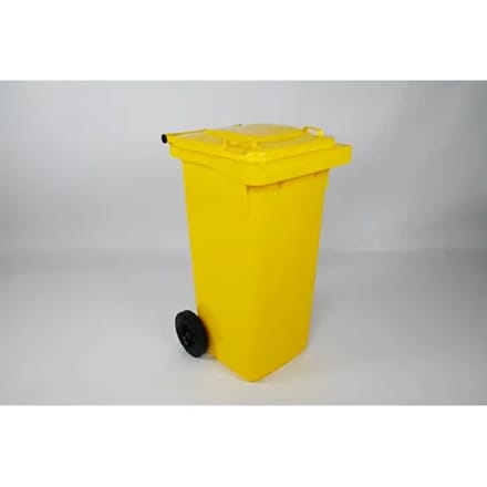 Gele Engels Afvalcontainer – 120 Liter, Hdpe Kunststof