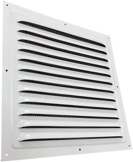 Vierkante Ventilatie Rooster Wit Met Vliegengaas voor Binnen en Buiten