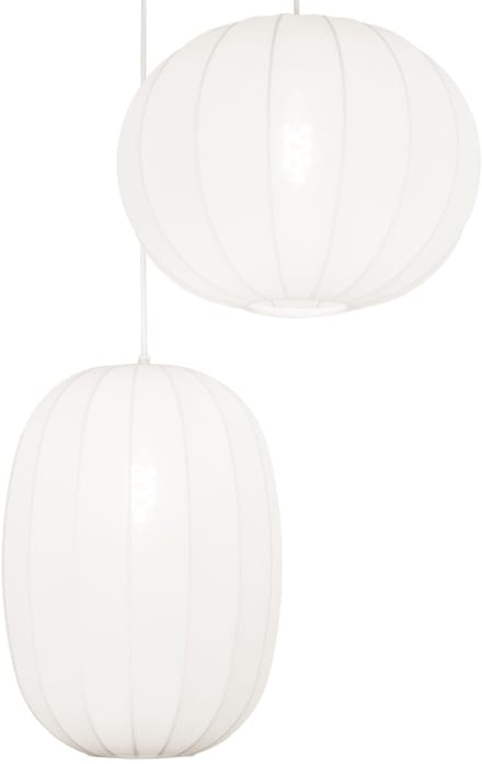 Lumidora Hanglamp 75235 - TACK - 2 Lichts - E27 - Wit - Metaal - ⌀ 58 cm