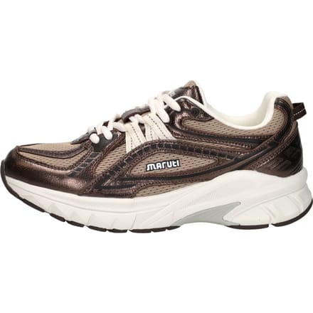 Maruti Nola leather brown metallic lage sneakers dames