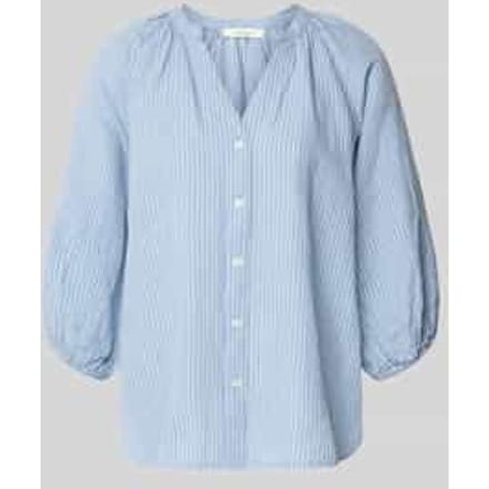 relaxed fit overhemdblouse mix van katoen en linnen model 'ALBERTA'