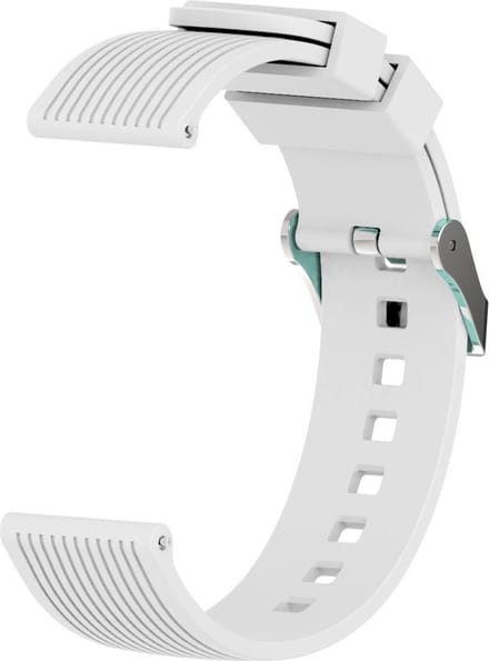Samsung Galaxy Watch (42MM) Siliconen Bandje Vertical Stripe |Wit / White| Premium kwaliteit |One Size|TrendParts