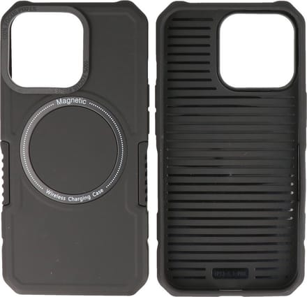 iPhone 13 Pro MagSafe Hoesje - Shockproof Back Cover - Zwart