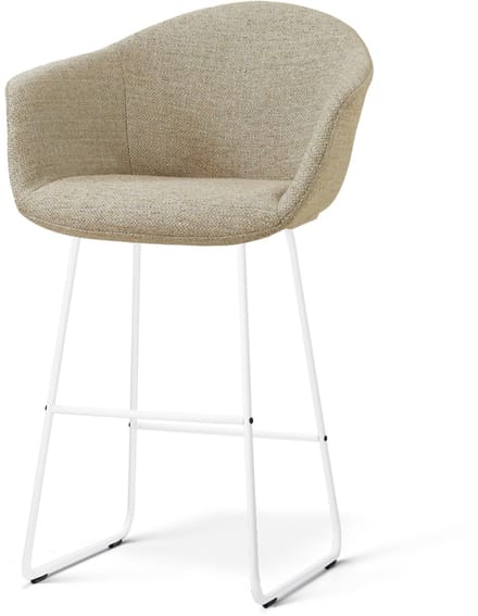 Nolon Nino-Otis barkruk taupe melange - wit onderstel - 75 cm