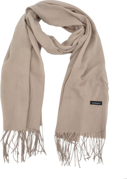 Pashmina Sjaal - Taupe | Polyester | 180 x 70 cm | Fashion Favorite