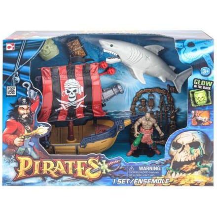 Pirates 505226 Piratensloep met haai en schat