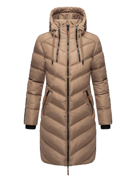 Comfortabel & Winddicht Marikoo Armasa - Winterjas Dames - Volwassen - Capuchon - Taupe - S