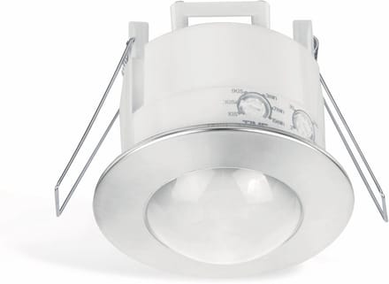 Inbouw Bewegingsmelder Plafond 360 Graden met 6 Meter Bereik Wit/Chroom
