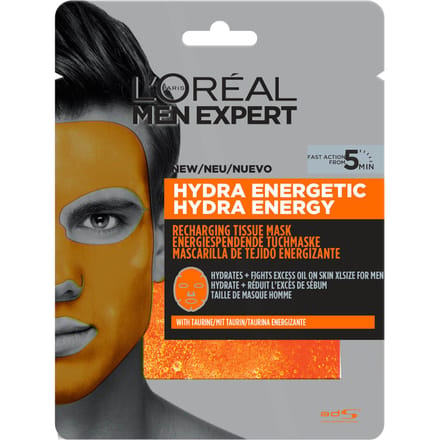 L’Oréal Paris Men Expert Hydra Energetic Hydratatie Gezichtsmasker - 1 stuk - Anti-vermoeidheid