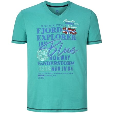Jan Vanderstorm herren T-Shirt - 64/66 - groen - Plus Size
