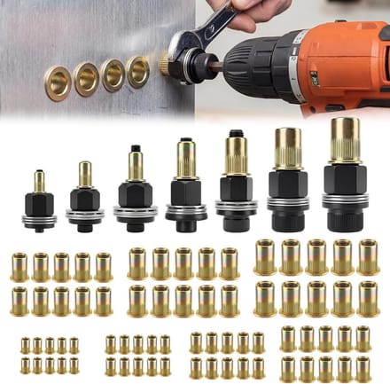 Solidchoice - 77 Delige Riveetmoer Set met Handgereedschap