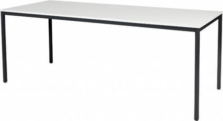 Bureautafel - Domino Basic 200x80 wit - zwart frame