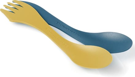 Light My Fire, Spork Left Hand - Bio - 2 Pack - Musty Yellow / Hazy Blue