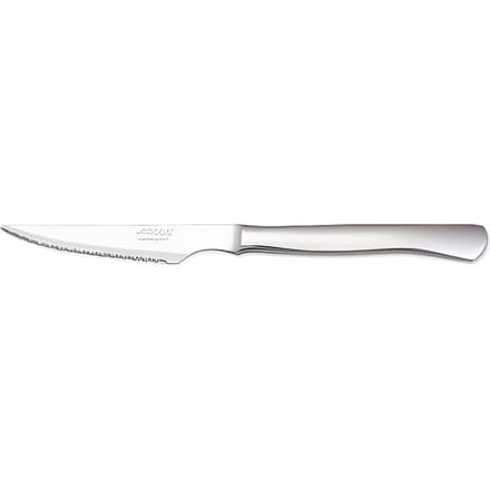 Couteau à Steak - Inox - Monobloc - Lame Crantée - Compatible Lave-Vaisselle - Confort Optimal