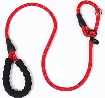 Nixnix® - Honden riem - 1,2m Lang - Rood - Reflecterend - Dikte 1,2cm