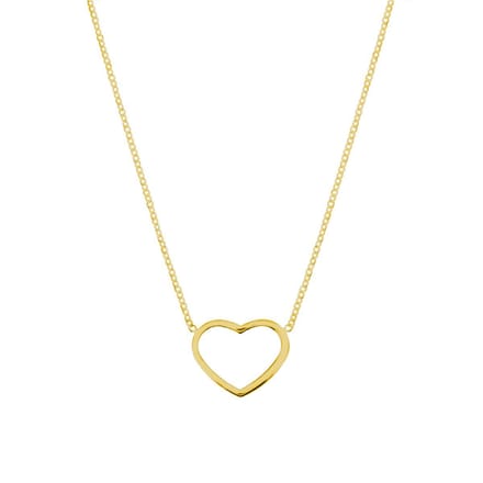 collier hart 41 + 5 cm 3 micron zilver verguld (geel)