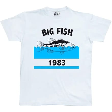 T-shirt Big Fish Bass Bleu