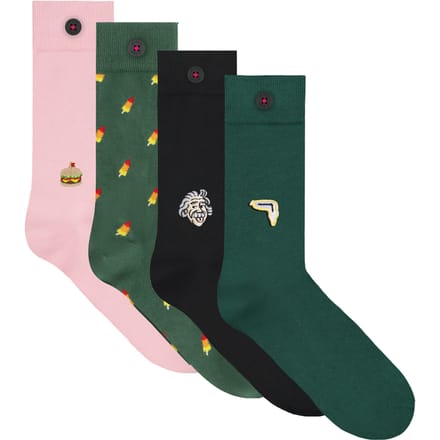A-DAM Unisex 4-pack Casual Socks Multicolor Taglia: 36-40 | Calzini Outlet | Unisex