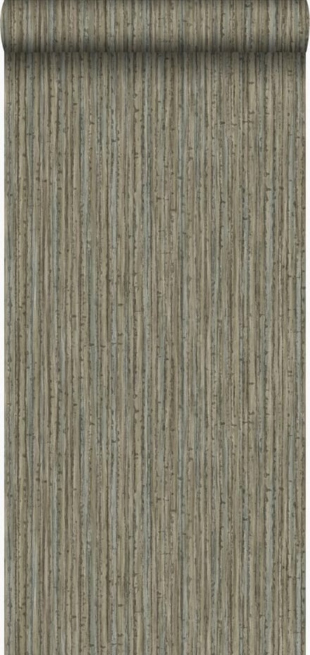 Origin Wallcoverings behang bamboe donker taupe - 53 cm x 10.05 m - 347405