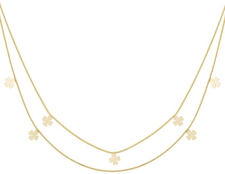 dubbele klaver ketting