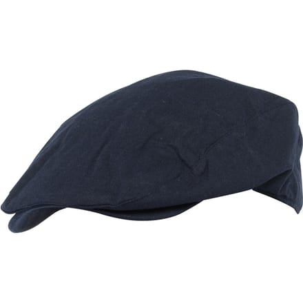 Heren linnen platte pet in crème en denim - Spijkerbroekblauw