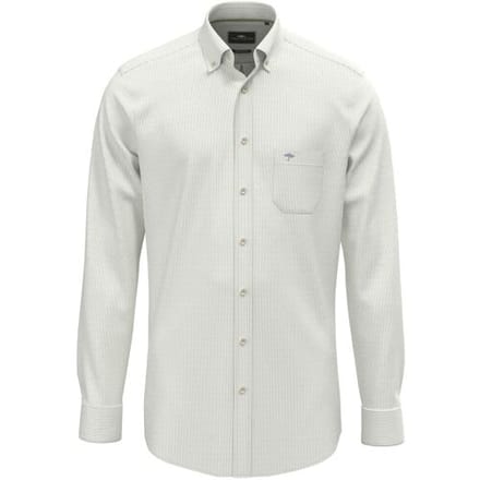 Fynch-Hatton Overhemd Fine Stripe Washed Oxford Avocado / male