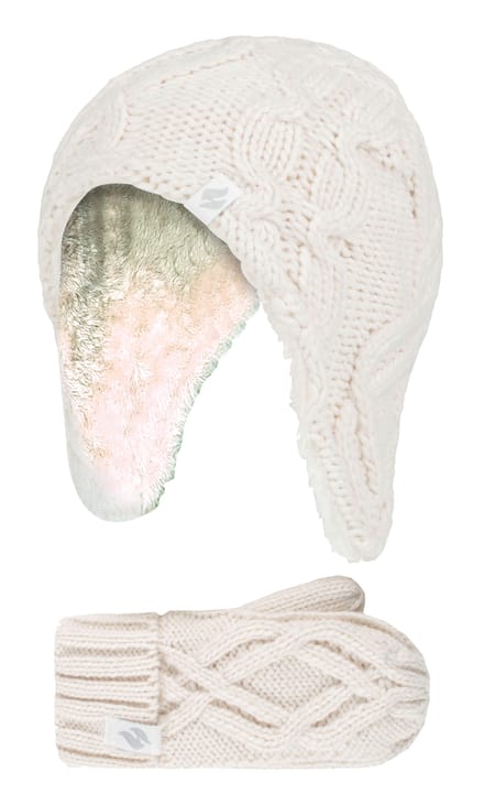 Heat Holders Meisjes Majestueuze Trapper Hat Mitts Set - Buttercream