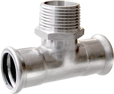 BONFIX T-stuk 28 x 28 mm 1 inch M-Press RVS