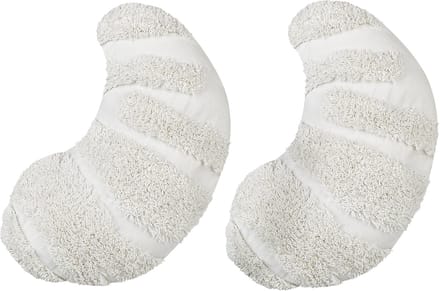 SNOWDROP - Sierkussen set van 2 - Gebroken wit - 25 x 40 cm - Katoen