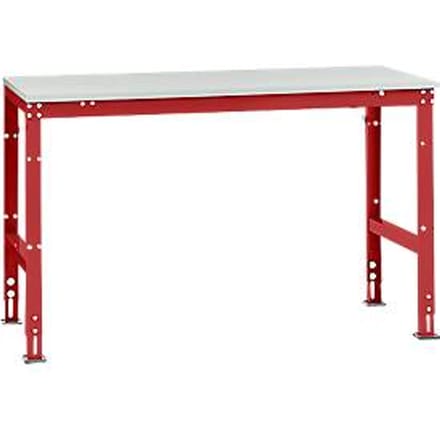 Manuflex basistafel UNIVERSAL Standaard, tafelblad melamine, 1500 x 800, robijnrood