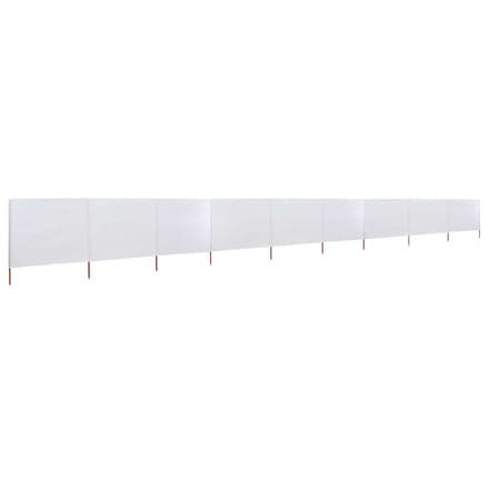 vidaXL - Windscherm - 9-panelen - 1200x120 - cm - stof - zandwit