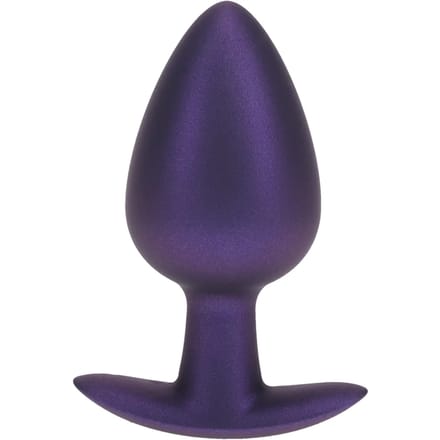 Ouch! Gladde Siliconen Buttplug 4 cm - Paars Metallic