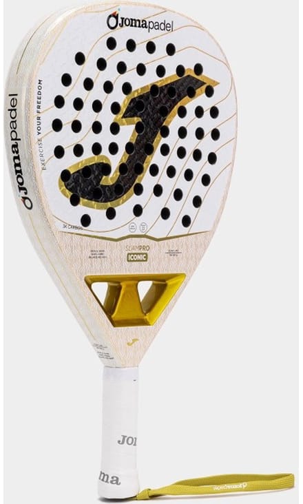 Joma Slam Pro Iconic Padelracket - Wit / Goud | Maat: UNI