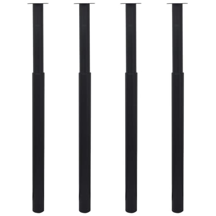 vidaXL - Tafelpoten - telescopisch - 4 - st - 710-1100 - mm - zwart