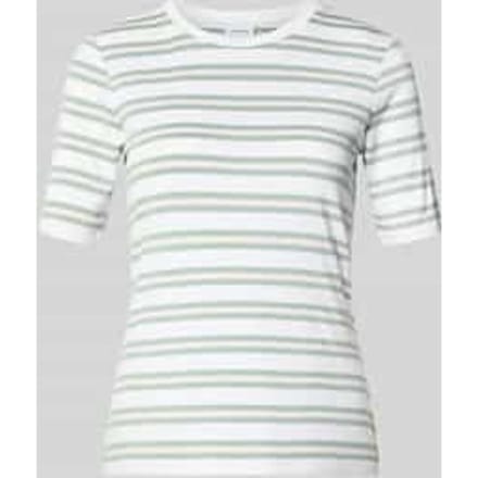 comma - female - Slim-fit T-shirt met gestreept patroon
