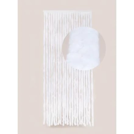 DEGOR - vliegengordijn - kattenstaart - wit - 90x210 cm