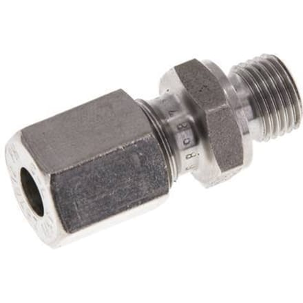 M10x1 Buitendraad x 6L RVS Rechte Snijring Koppeling 315 Bar DIN 2353